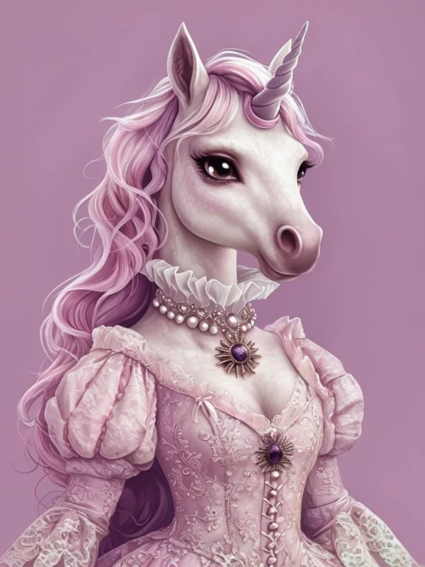 Elegant Unicorn Portrait
