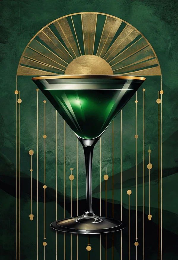 Emerald Deco Martini
