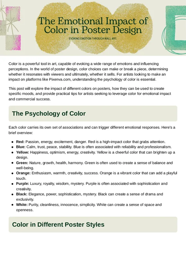 The Emotional Impact of Color