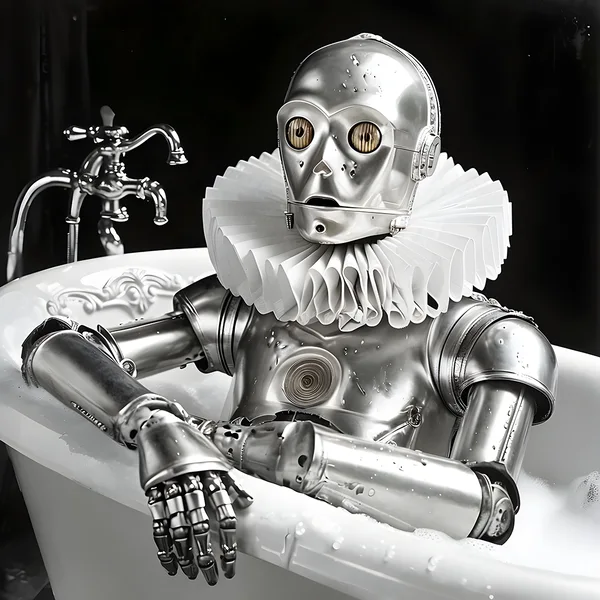Chrome Bathing Knight