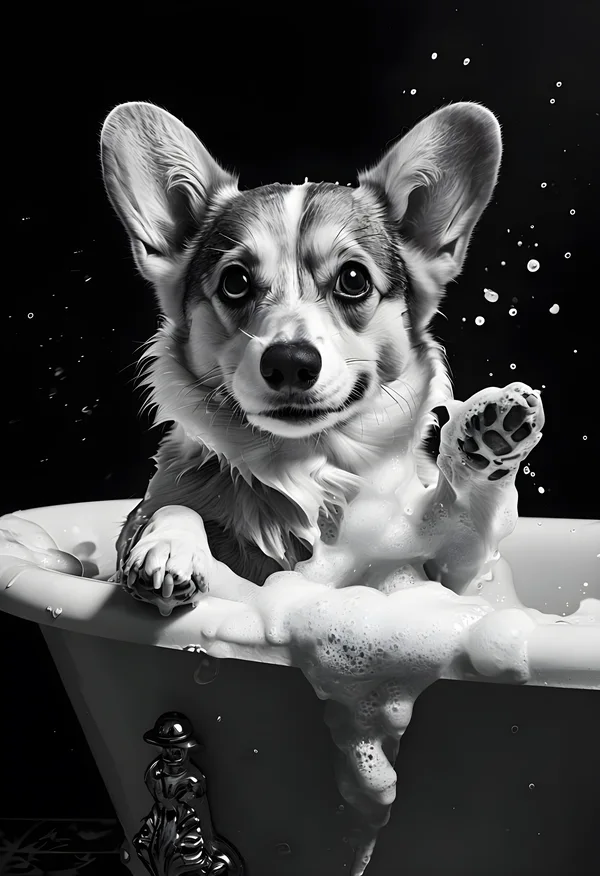 Bubble Bath Corgi